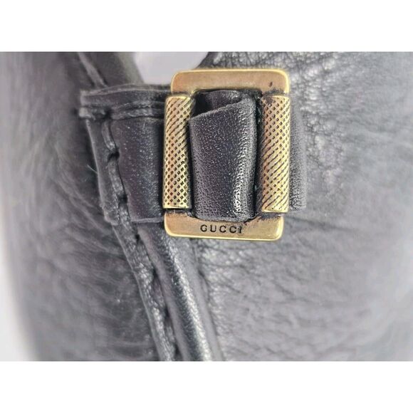 Gucci Womens Vintage 90's Gold Tone Buckle Slip On Mules Black Size 7B - Picture 6 of 12